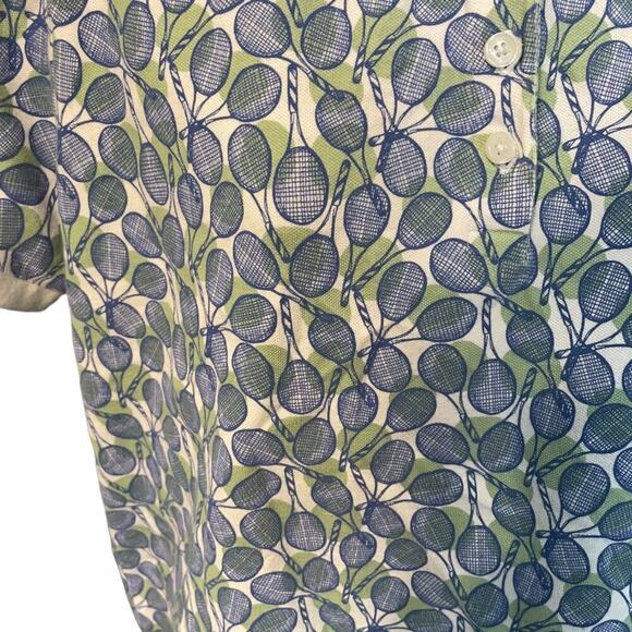 Lands End Tennis Athletic Print Casual Classic Fit Polo Sz 14/16 - Picture 2 of 6